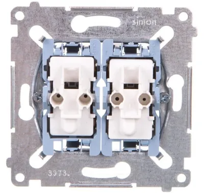 Zdjęcie produktu dla Kontakt-Simon SW6/2XLM, Metal, IP20, IP44, 250 V, 10 A, 75 mm, 32 mm