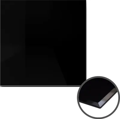 Produktbild von HOOZ Glasplatte für Kaminofen und Tischplatte in 70x70cm Facettenschliff, Schutzplatte mit 6mm ESG Sicherheitsglas, Funkenschutzplatte, Glasboden für Kamin (Schwarz)