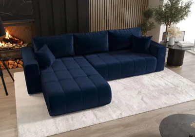 Obrázek produktu pro Rozkládací sedací souprava BOREA 1 - modrá, levý roh