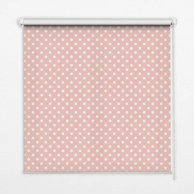 Produktbild von Seitenzug-Rollo Fensterrollo Jalousie - Thermo-Rollo Verdunkelungsrollo - 130x180 cm - Weiße Punkte