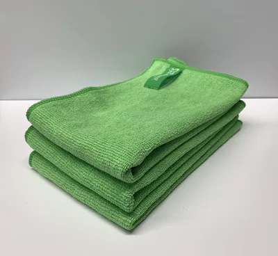3-teiliges Mikrofaser-Tuch-Set, grün, 35x40 cm