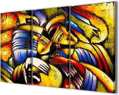 Immagine prodotto di Pittura murale astratta moderna, set da 3 pezzi, 90x60 cm