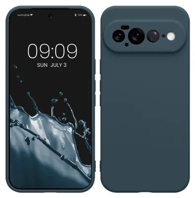 Produktbild von kwmobile Handyhülle für Google Pixel 11 Pro XL Hülle - weiches Handy Silikon Case - Schutzhülle Cover - Dunkler Schiefer