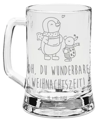 Produktbild von Mr. & Mrs. Panda Humpen Smörle Winterzeit - Transparent - Geschenk, Weihnachtsgruß, Bierhumpen, Bierkrug Mit Gravur, Seidel, Glas, Weihnachtszeit, Krug, Winter