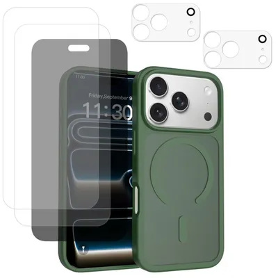 Immagine prodotto di Custodia protettiva MagSafe per Apple iPhone 18 Pro, pellicola protettiva in vetro temperato, protezione per la fotocamera