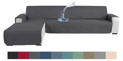 Produktbild von Sofabezug Chaiselongue, 2 Plätze, Hellgrau