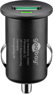 USB-Autolader QC 3.0 18 W 12/24 V kompakt schwarz