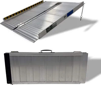 Produktbild von TRUTZHOLM Rollstuhlrampe klappbar 91 cm Traglast 272 kg Alu grau Auffahrrampe