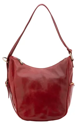 Produktbild von Damen-Schultertasche aus echtem Rindsleder mit Reißverschluss Camel-Tan UNICA 31x28x20 cm 5577-Cognac