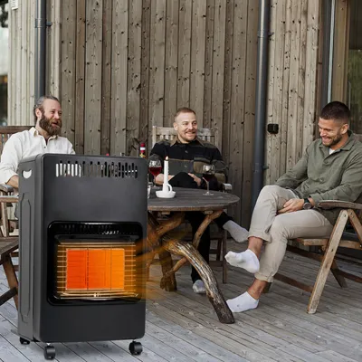 Obrázek produktu pro Mobilní plynový ohřívač Ikodm pro 8 až 15 kg, včetně regulátoru, hadice a svorky