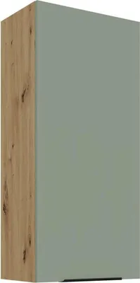 Produktbild von Hoher Küchenoberschrank LUNARA – Breite 50 cm, grün/Eiche (handwerklich)