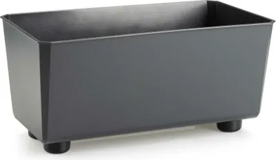 Image de HowHomely | Jardinière - Salvia - 28,5x17 cm - Anthracite - Design minimaliste - Résistant aux intempéries