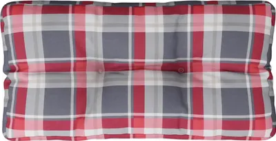 Immagine prodotto di vidaXL Cuscino Pallet a quadri rossi 70x40x12 cm tessuto