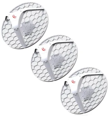 Obrázek produktu pro MikroTik RouterBOARD LHG 5 - outdoor klient, anténa 24,5 dBi, 7°, 802.11a/n, L3 (5GHz) - 3 pack