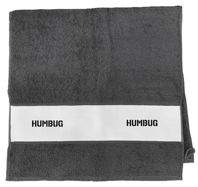 Produktbild von Huuraa Handtuch Humbug Schriftzug 50x100cm Graphite Baumwolle Handtuch Geschenkidee