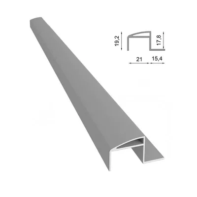 Produktbild von Renoplast Aluminium Traufprofil W20 Belüftungsboden, Abschlussprofil, Grau