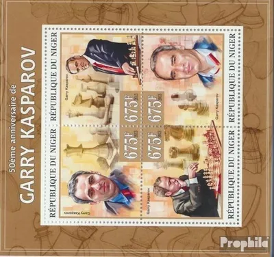 Produktbild von Briefmarken Niger 2013 Mi 2172-2175 Kleinbogen (kompl. Ausg.) postfrisch Gary Kasparov