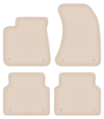 Produktbild von DURBAN Beige Velours-Fußmatten-Set für Audi A8 D4 Limousine (2009-2017)