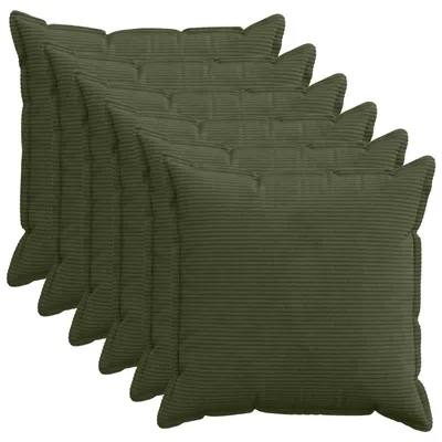 Immagine prodotto di vidaXL, copridivano 6 pezzi, colore verde, tessuto corda, 80 x 80 cm