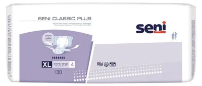 Produktbild von Seni CLASSIC Plus Inkontinenzhosen XL, Hüfte 130-170 cm (1 Karton 3 x 30 Stück)>>>>