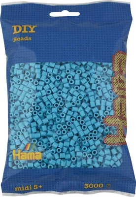 Image de Hama Sachet de 3000 perles à repasser midi bleu azur
