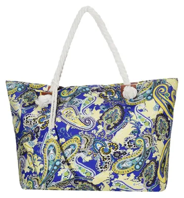 Produktbild von Blaue große Strandtasche mit Reißverschluss