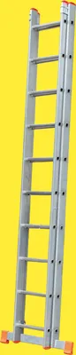 Produktbild von Alu Schiebeleiter 2-tlg. - Sprossenanzahl: 2 x 10, Arbeitshöhe max.: ca. 5,20 m