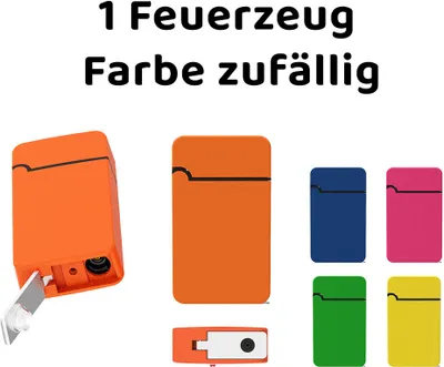 Produktbild von Atomic Elektronik Feuerzeug, Blaue Jetflamme mit Zigarrenbohrer, Neon zufällig
