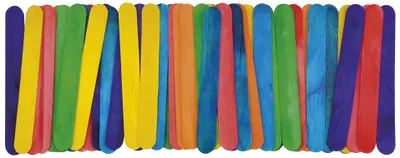 Produktbild von EDUPLAY 200-003 Bastelhölzer 'Lollipop' groß, bunt (50er Pack)