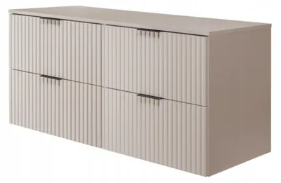 Zdjęcie produktu dla Szafka Łazienkowa Wisząca Pod Umywalkę Flisan 160X46 Cm Z Blatem Kaszmir