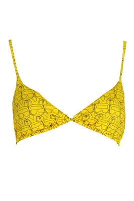 Zdjęcie produktu dla KARL LAGERFELD BEACHWEAR Strój kąpielowy damski tekstylny żółty SF17852 - Rozmiar: XS