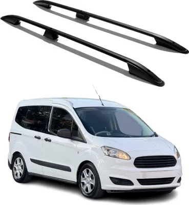 Obrázek produktu pro Podélné střešní nosiče pro Ford Courier 2014–2021, černý hliník