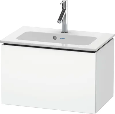Produktbild von Waschtischunterbau L-CUBE Compact 400x620x391mm weiß supermatt weiß supermatt