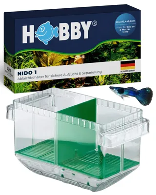 Produktbild von HOBBY Aquaristik Nido 1 I Schwimmender Ablaichkasten mit automatischer Wasserstandsanpassung I Aufzuchtbecken für Jungfische I Ablaichbehälter mit Tre