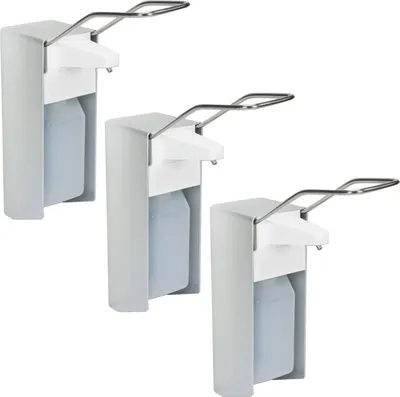 Produktbild von 3 Desinfektionsspender Alu 500 ml Euronorm - LH - Leerflasche - Edelstahlpumpe