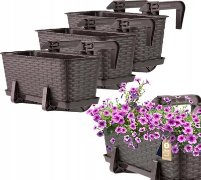 Obrázok produktu pre KADAX kvetináč "Castro", kvetináč s uškami, 40 cm, hnedý, 3 kusy