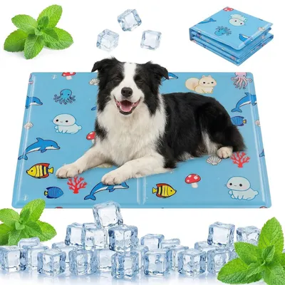 Immagine prodotto di Tappetino refrigerante per cani e gatti, auto-raffreddante, 50 x 65 cm, per animali domestici