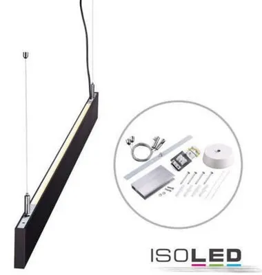 Zdjęcie produktu dla Lampa wisząca LED Linear Up&Down 600, 25 W, pryzmatyczna, możliwość łączenia w układzie liniowym i pod kątem 90°, czarna, ciepła biel