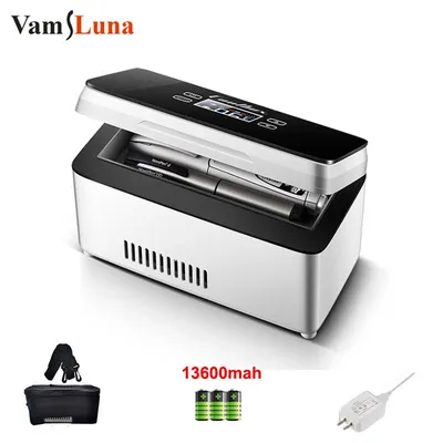 Zdjęcie produktu dla Mini lodówka na insulinę i leki 13600mAh – przenośna chłodziarka 0–18°C z USB, cicha praca, alarm temperatury, do samochodu i podróży