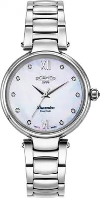 Immagine prodotto di Orologio da polso da donna ROAMER 857847 41 29 50, classico argento con diamanti.