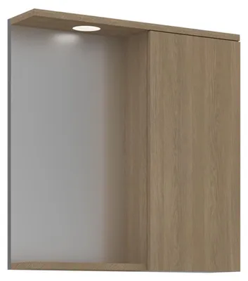 Immagine prodotto di Mobile da bagno con specchio "Purus 65" - 63 x 18 x 68 cm - Rovere Sonomo