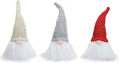 Produktbild von Weihnachtswichtel mit glänzender Mütze - 3 Stück