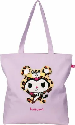 Immagine prodotto di Torebka Totebag Sanrio Kuromi z Bawełny, Wymiary 36x35x5 cm