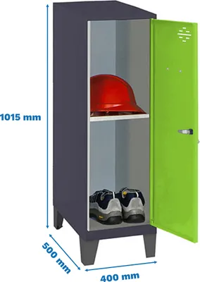 Immagine prodotto di Armadietto Simonrack SIMONLOCKER DISM antracite, verde 8425437122125, 1 armadietto 40,0 x 50,0 x 101,5 cm