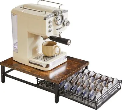 Produktbild von Famanu Kaffeepad Halter mit Schublade - Platzsparend und modern