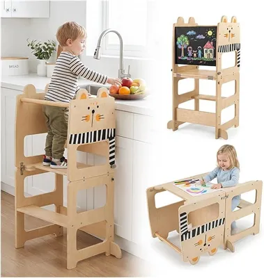 Imagen del producto de Torre de aprendizaje Montessori plegable, escalón para niños