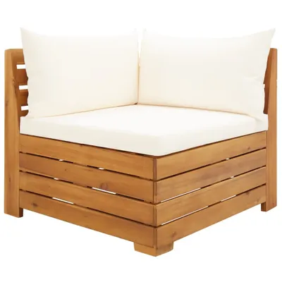 Image de vidaXL Ensemble de salon de jardin 2 pièces avec coussins en bois massif d'acacia