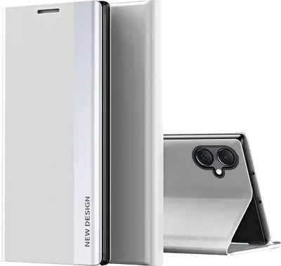 Produktbild von Hülle für Samsung Galaxy A07 4G, Kunstleder Magnetisch Klapp Stand Schutzhülle Weiß