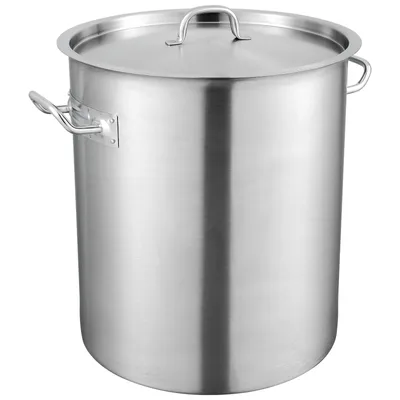Immagine prodotto di VEVOR pentola di cottura 39,7 L in acciaio inox, 350 x 410 mm Pentola per zuppa di grande volume con base in materiale composito, adatta come pentola per asparagi, pentola per salsa, pratica pentola da cucina per ingredienti di grandi dimensioni, pentola per cottura a induzione pentola per cottura a induzione
