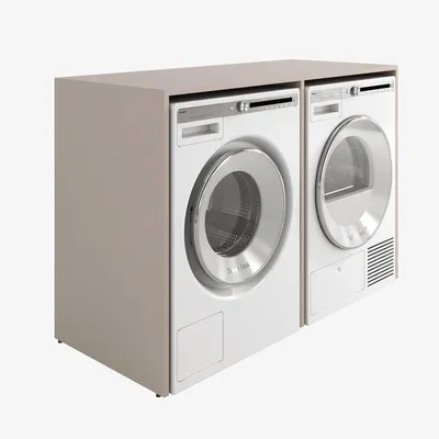 Produktbild von DORA Waschmaschinenschrank 130 cm breit Kaschmir Überbauschrank Waschmaschine oder Wäschetrockner Schrank für Bad